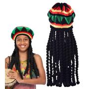 NYGGTYK Cappello A Treccia da Parrucca da 1 Pezzo, Berretto A Maglia Creativa, Costume di Oggetti di Scena Divertente, Uomini E Donne Universali, Decorazione in Maschera