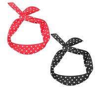NYGGTYK Confezione da 2 fasce per capelli retrò a pois, accessori per capelli da donna anni '50 e '90