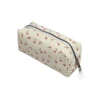 NYGGTYK Confezione da 2 organizzatori per matite, 100 note adesive color macaron, bel fiore, sacchetto di cancelleria con cerniera, mini organizer per etichette, Blu rosso, 20 * 5 * 5 cm, Moderno