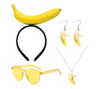 NYGGTYK Fascia, 1 Paio di Orecchini, 1 Collana E 1 Paio di Occhiali, Stile di Gioielli, Gioielli Divertenti, Gioielli da Festa