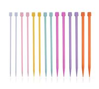 NYGGTYK Ferri da maglia dritti da 14 pezzi, ferri da maglia per bambini, ferri da maglia a mano, set per principianti, lana spessa (colori casuali)