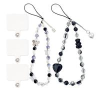 NYGGTYK Parti delle Catene Sospese dei Telefoni Cellulari, 3 Parti di Sigilli Trasparenti per Telefoni Cellulari, Decorazione di Accessori per Telefoni Cellulari