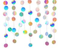NYGGTYK Pezzi di Fantasia Cerchio Colorato di Ornamenti Sospesi, Decorazioni per Feste, Scene di Feste -Layout, Decorazione da Parete di Sfondo, Ganci Glitter