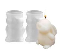 NYGGTYK Pezzi di Forma di Coniglio, Forma di Resina Fusa, Forma Creativa in Silicone Dolce, Forma di Candela in Gesso Artigianale Fai -da -Te, Produzione di Conigli -O