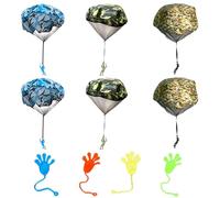 NYGGTYK Pezzi di Mini -Tarn -Downpan, 4 Pezzi di Giocattoli di Palma, Giocattoli per Armi per Bambini, Gioco di Paracadute Creativo, Giocattoli Divertenti