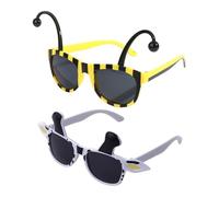 NYGGTYK Pezzi di Occhiali da Sole, Occhiali per Api, Oggetti di Tiro Creativi, Occhiali Interessanti, Occhiali per Animali, Uomini E Donne Universali, Occhiali Divertenti di Compleanno