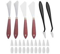 NYGGTYK Pezzi di Pittore di Olio E 1 Set di Attrito di Spugna, Strumenti di Striscio, Strumenti di Pittura, Coltello da Pallet in Acciaio Inossidabile, Accessori per Manuale Fai -da -Te