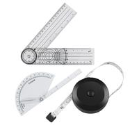 NYGGTYK Rigno Angolare 1 Pezzo, Metro Mini A Nastro 1 Pezzo E Rigatto di Dito 1 Pezzo, Strumento di Misurazione Multifunzionale, Righello di Misurazione del Corpo, Accessori per Disegnare