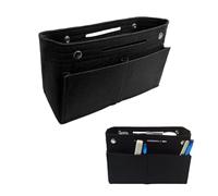 NYGGTYK Sacchetto Cosmetico in Feltro, Organizer per Borse della Spesa Con Scomparti (Nero)