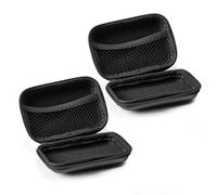 NYGGTYK Set di 2 sacchetti per auricolari in EVA per riporre gli auricolari, mini scatola rigida di immagazzinaggio (nero)