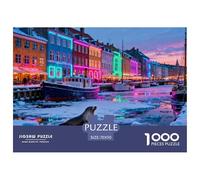 Nyhavn danese Puzzle in Legno Impermeabile Puzzles Da 1000 Pezzi Regali Per Adulti Sfidanti E Rompicapo Giochi Di Impegnativi
