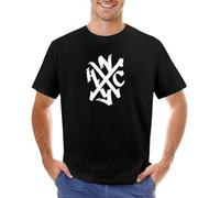 NYHC Calligraphy Typo -New York Hard Core T-Shirt Short Sleeve Tee Quick Drying t-Shirt Plus Size t Shirts Men Graphic t Shirts T-Shirt Black XL