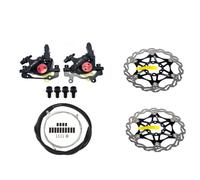 NYK Zoom Bike Bicicletta Ciclismo HB-100 Pinze Freno A Disco Idraulico Anteriore & Posteriore Set Line Pull con Rotore Flottante & Cavo (nero)