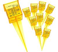 NYKKOLA Water & Energy Savers Dieci Pezzi 3,8 cm pluviometro/spruzzatore a Pressione, Bocca Larga, Giallo Brillante all' Aperto Acqua Strumento di misurazione 10 Pezzi