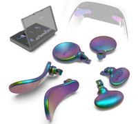 Nyko Edge Paddle (Rainbow) - Pulsante posteriore in metallo di ricambio per controller PS5 Dual Sense Edge - 3 set di pagaie di ricambio intercambiabili - Custodia compatta in plastica inclusa