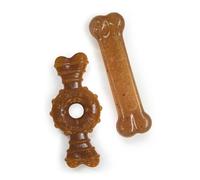 Nylabone Kit per Cuccioli in Dentizione, Confezione da Due Ossi per L'Igiene Dentale, Due Ossi Lenitivi per Dentizioni Delicate, per Cuccioli di Cane Fino a 16 kg - 16.000g