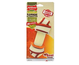 Nylabone Masticabili E Giocattoli per L'Igiene Dentale di Cani Potenti Masticatori, Osso di Manzo Annodato, al Sapore di Manzo, per Cani Adulti Fino a 23 kg - 23.000g