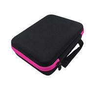 Nylon 63 Griglia Essence Oil Custodia per il trasporto Sunproof rettangolare Cerniera Grande Capacità Dispenser Borsa Organizzatore Rosa rosso