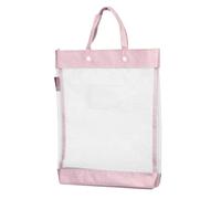 Nylon Borsa Portadocumenti con Maniglia Rete Trasparente Borsetta Rosa