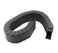 Nylon Cable Drag Chain | Full Enclosed Low Noise Wire Carrier for CNC Machines/Engraving Equipment | Sturdy Nylon 66 Construction, 25℃ to 100℃ Temperature Range (D30*125 Length 1m)