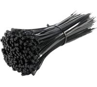 Nylon Cable Ties | Black Multiple Sizes: Self-Locking Nylon Ties for Cable Management(4x200mm)