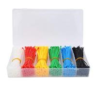 Nylon Cable Ties Self Locking 900pcs Multicolor Zip Ties Organizer Accessory for Home Office Storage and Organization 2x100mm Black Blue Green Red White Yellow