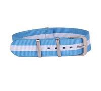 Nylon cinturino 12mm-22mm Navy Bianco Rosso Nato Strap nylon impermeabile Watch Band, Blu Blu Bianco, 12mm