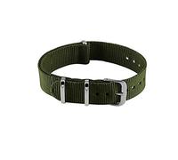 Nylon cinturino 12mm-22mm Navy Bianco Rosso Nato Strap nylon impermeabile Watch Band, verde, 12mm