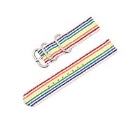 Nylon cinturino 18mm 20mm 22mm 24mm anello della fibbia a sgancio rapido Sostituire Bracciale Bianco colorato S,22mm