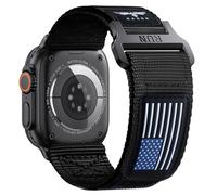 Nylon Cinturino Compatibile con Apple Watch Ultra 3/2 49mm Cinturino Ricambio per Apple Watch Ultra/Series 11/10 46mm/Série 9/8/7/6 SE 45mm 44mm 42mm Hook-and-Loop Leggero e Traspirante per Uomini