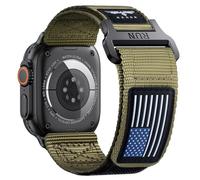 Nylon Cinturino Compatibile con Apple Watch Ultra 3/2 49mm Cinturino Ricambio per Apple Watch Ultra/Series 11/10 46mm/Série 9/8/7/6 SE 45mm 44mm 42mm Hook-and-Loop Leggero e Traspirante per Uomini