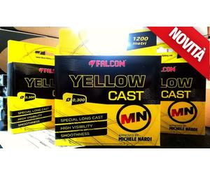 NYLON DA BOBINA PESCA SURF CASTING FALCON YELLOW CAST 300 E 1200 MT