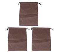 Nylon Drawstring Bags for Storage | Water - deflecting & Debris - deflecting Keep Clothes Dry | 3 Pack Lightweight Travel Organizer for Shoes/Cosmetics/Camping Gear (Caffè)