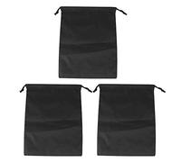 Nylon Drawstring Bags for Storage | Water - deflecting & Debris - deflecting Keep Clothes Dry | 3 Pack Lightweight Travel Organizer for Shoes/Cosmetics/Camping Gear (Nera)