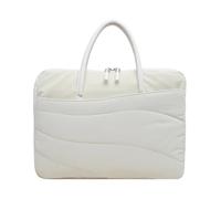 Nylon Elegante Trapuntato Borse Del Computer Antiurto Del Computer Portatile Portatile Portatile Minimalista Tablet Sleeve Caso Ufficio &, bianco, Medium