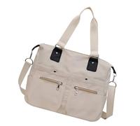 Nylon Laptop Tote Bag with Multi-Pockets Women's Work Purse Crossbody Shoulder Bag for Teacher Canvas Toted Purses