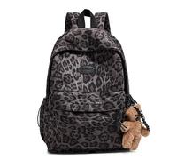 Nylon Leopard Grande Capacità Zaino Del Computer Portatile 15.4 Pollice Casual Computer Bag per Le Donne Ragazze Adolescenti Vacanza Shopping Uso quotidiano, Viola, 390.00x300.00x180.00mm, Casual