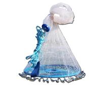 Nylon per reti da posta fisse Confezione da 3 retini da pesca con diametro aperto di 240-360 cm(240cm)