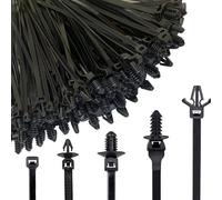 Nylon Push Mounts - 27kg Heavy Duty Zip Ties | Nylon Cable Fasteners - 160 pezzi push-fit mounts with ratchet locks and deep teeth for automotive, electronics, and home use