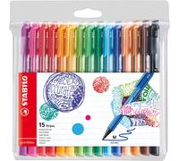 Nylon Tip Writing Pen - STABILO pointMax - Wallet of 24 - Assorted Colours Pack