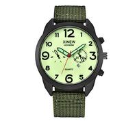 Nylon Trendy Six Dial Strap Outdoor Mani Occhi Orologio Creativo Uomo Orologio Tre Uomo Orologio Altimetro, Verde, misura unica