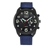 Nylon Trendy Six Dial Strap Outdoor Mani Occhi Orologio Creativo Uomo Orologio Tre Uomo Orologio Altimetro, Blu, misura unica