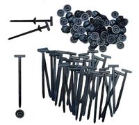 Nylon Universal Cable Tie Buckle,Heavy Duty Self-Locking Zip Ties Holder,Multipurpose Button Design Plastic Cable Ties Tool for Car Daily Repair (100)