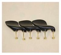 NYMFEA yaoqijie Commercio all'ingrosso 3 pezzi legno di ebano naturale 4/4 violino violino mentoniera resto violino parti accessori gancio dorato morsetti installati durature