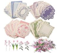 Nymora 160 Retro-Aufkleber Set, Scrapbook Sticker & Journaling Zubehör mit Blumenmotiven, Scrapbooking Papier für Tagebücher und Sammelalben