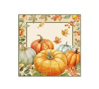 Nymora 20 Stück Herbst Servietten Kürbis Thanksgiving Deko Papierservietten - Herbstlich Tischdeko für Erntedank 33x33 cm Herbstmotiv Servietten Herbst Party Zubehör
