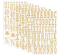 Nymora 6 Stück 3D-Buchstabenaufkleber, Klebebuchstaben Groß & Buchstaben Sticker für DIY Scrapbooking, Bastelprojekte
