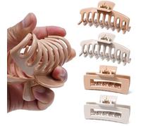 Nymora Cozy Cloud Clip: 4 pezzi di molle per capelli in silicone morbide, flessibili & antiscivolo, forte tenuta per donne, Squishy Hair Claw Clips (Bianco Rosa)