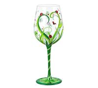 NymphFable Calici Colorati Coccinella dipinto a mano Bicchiere da vino personalizzato per donne con confezione regalo, 15 oz.