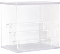 Nynelly 4 Livelli Vetrina per Collezione Vetrina Acrilico Scatola di Immagazzinaggio Organizzatore Secchio Vetrina Antipolvere per Funko Pop Figure Giocattoli Da Collezionabili, Bianco,12.6 "L x 9.4